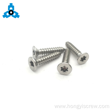 Torx head self tapping countersunk screws